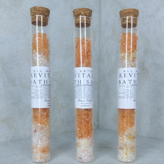 (NLB) REVITALISE BATH SALTS TEST TUBE COSMETIC FLAW x 2 AVAILABLE